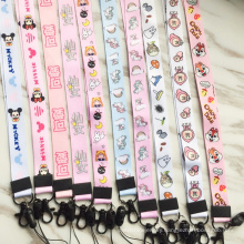 Fashion Mobile Phone Lanyard Necklace With Logo Custom pink lanyard